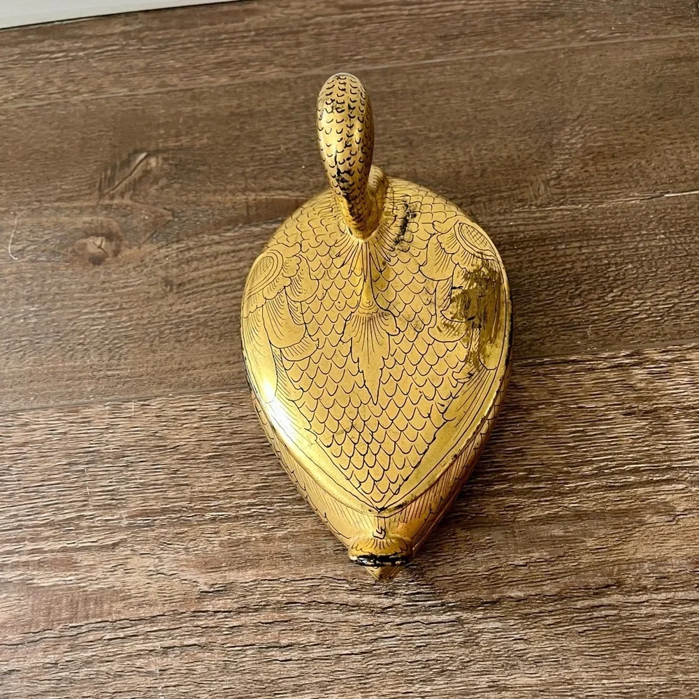 Gold Duck Trinket Box